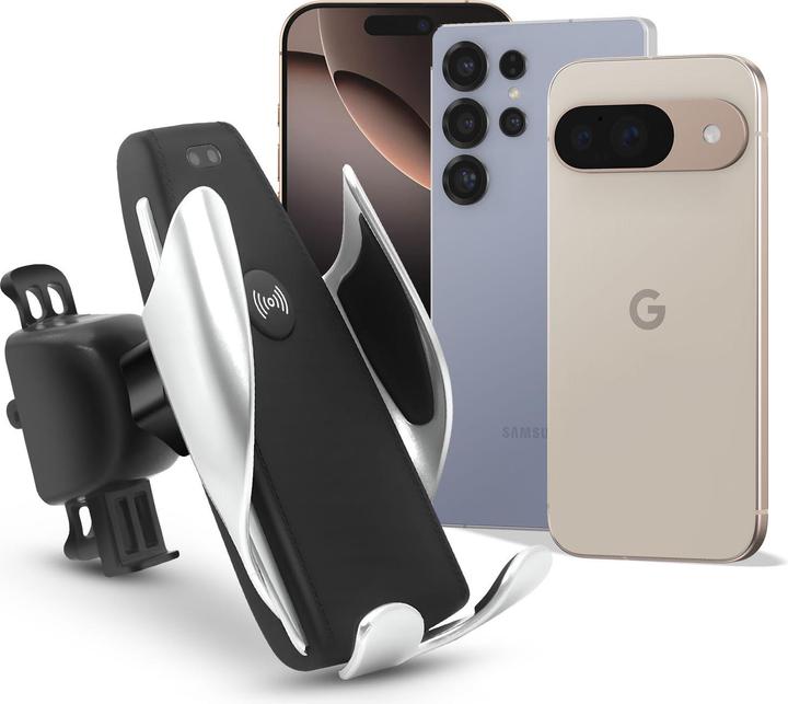 Image du produit Akashi Support Voiture Automatique Avec Charge Rapide Sans Fil 10w