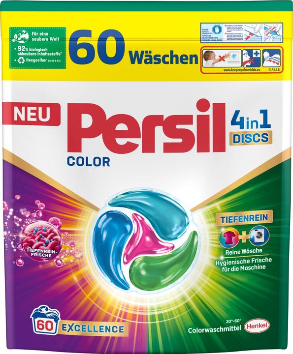 Persil Kapseln Color Discs (60 Cycles de lavage, Pods de lavage)