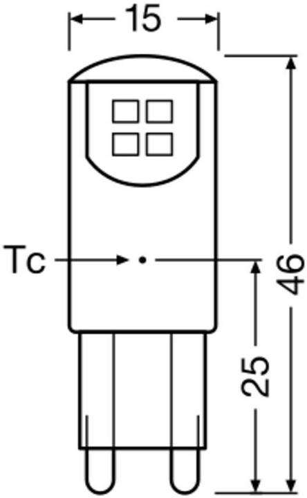 Productafbeelding Osram LED PIN G9 19 1,9 W/2700 K G9 (G9, 180 lm, 1 x)