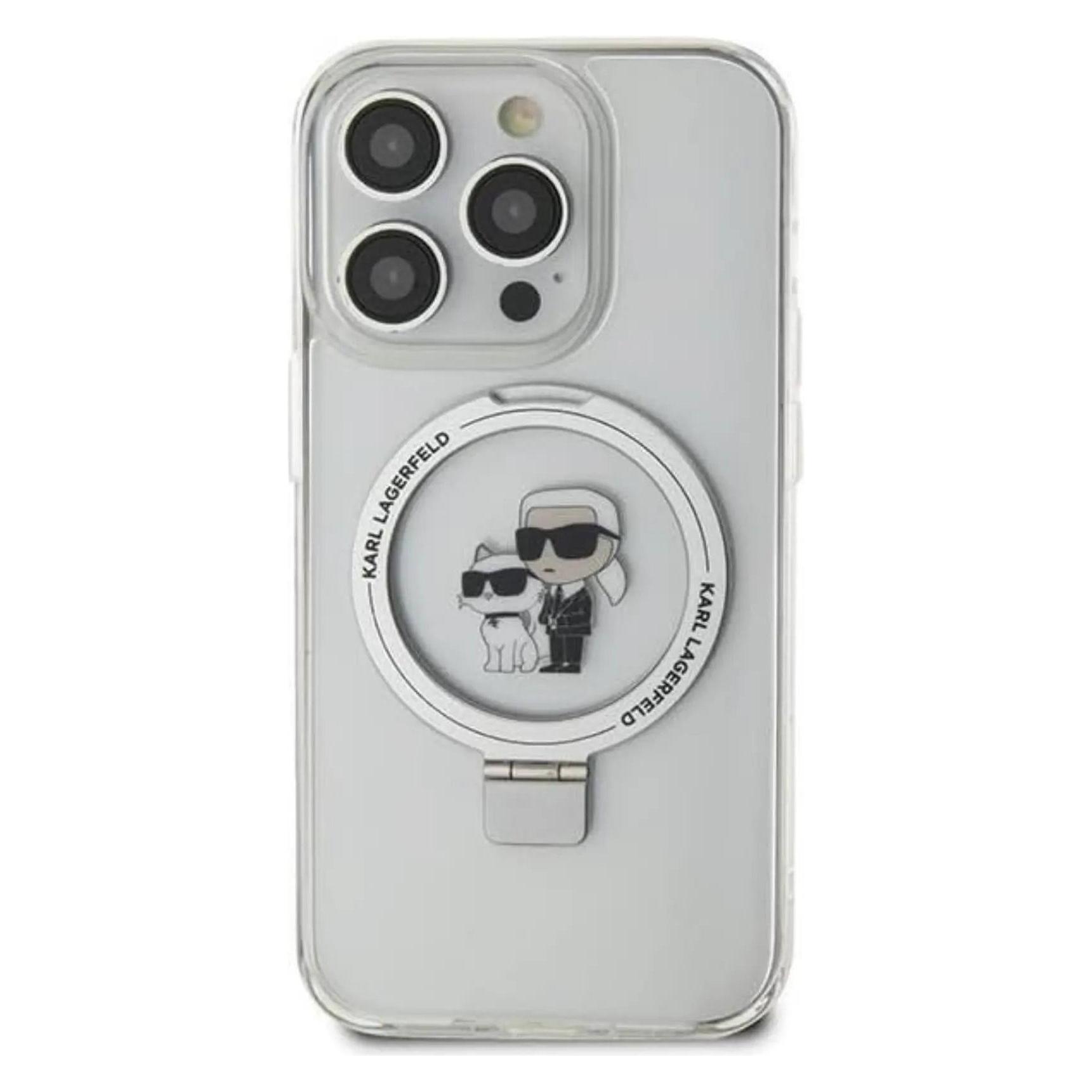 Karl Lagerfeld KLHMN61HMRSKCH IPhone 11 / Xr 6.1" Bialy/white Hardcase Ring Stand Karl&Choupettte Ma (Apple IPhone 11, Apple IPhone Xr), Smartphone