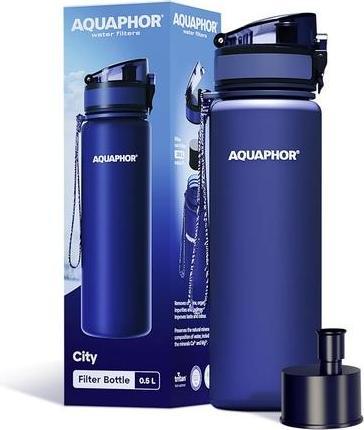 Actual product image Aquaphor City filter bottle, dark blue (0.50 l)