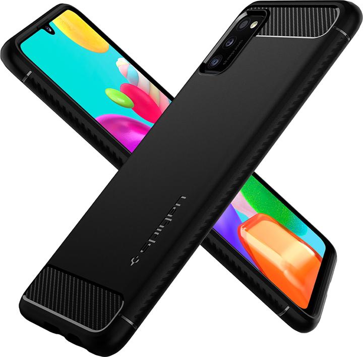 Actual product image Spigen Galaxy A41 Case Rugged Armor Matte Black (Samsung Galaxy A41)