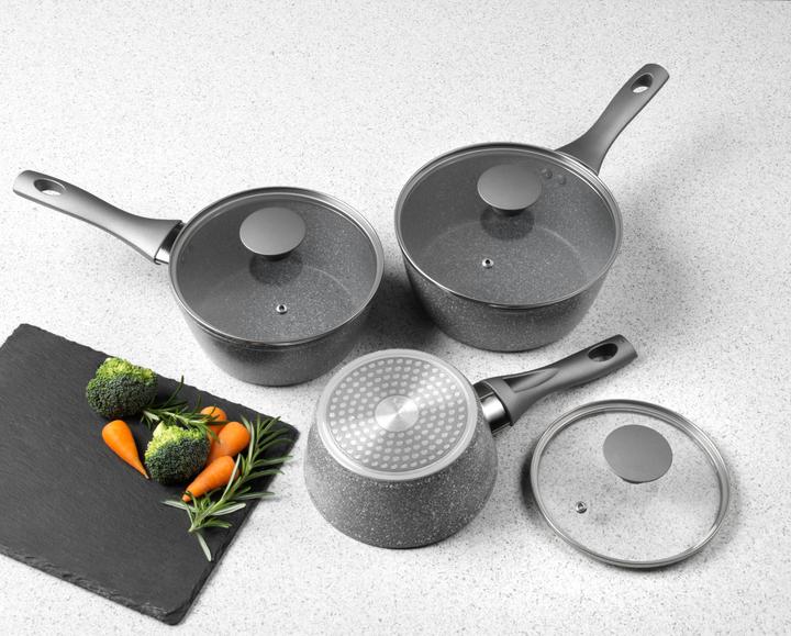 Immagine prodotto Salter BW02986G1EU7 Marblestone 3-Piece Saucepan Set - 16/18/20cm (Pentola)