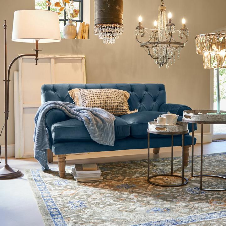 Produktbild Loberon Sofa Carme blau (2-Sitzer)