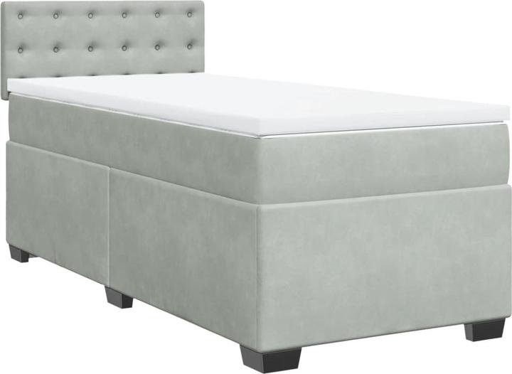 Actual product image vidaXL Bo x spring bed with mattress 160 x 200 cm velvet (160 x 200 cm)