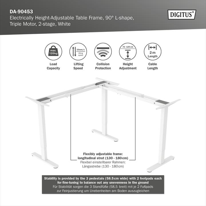 Actual product image Digitus Electric height-adjustable frame