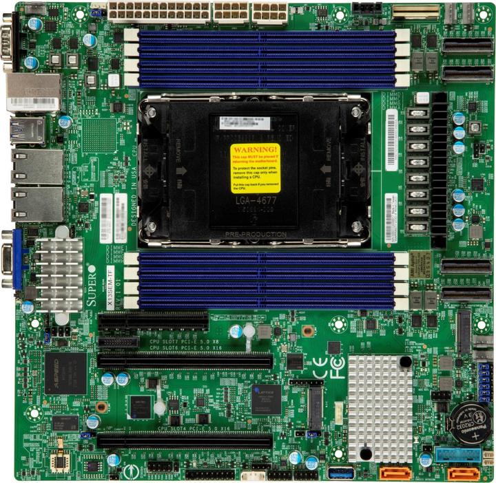 Actual product image Supermicro Motherboard X13SEM-TF (retail pack) (LGA 4677, Intel C741, ATX)