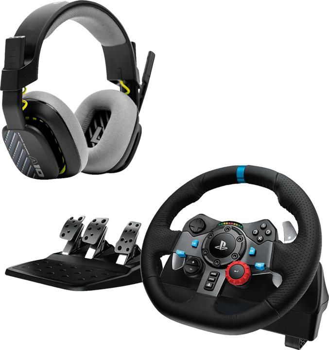 Produktbild Logitech G G29 Driving Force Racing Wheel + Astro A10 (PS4, PS3, PS5, PC)