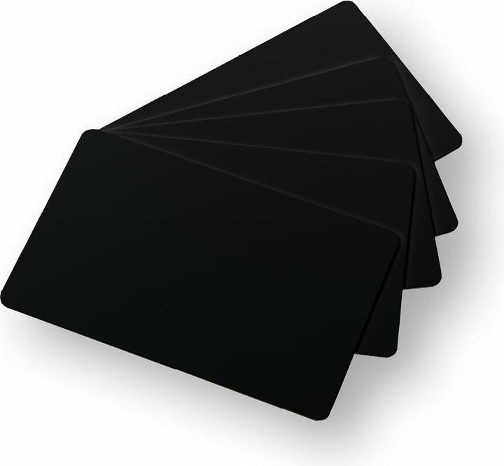 Produktbild Evolis PVC-U plastic cards, 500 pcs. 30 mil, mat blank black