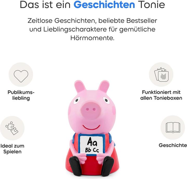 Immagine prodotto Tonies Audiosystem Hörfigur Peppa Pig - Das Schulfest und 7 weitere Geschichten (Tedesco)