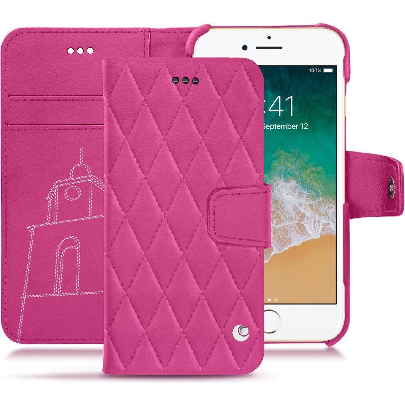 Thumbnail - Noreve Lederschutzhülle Wallet (Apple iPhone 7), Smartphone Hülle, Rosa