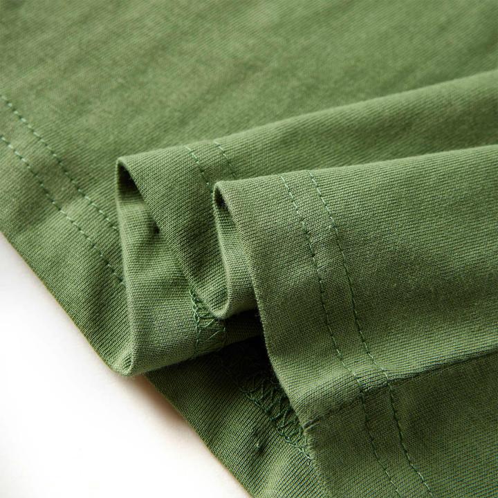 Produktbild vidaXL Kinder-Langarmshirt Helles Khaki 92,Material: 100 (92)