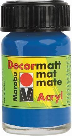 Produktbild Marabu Decormatt Acryl 15 ml im Glas mittelblau (Mittelblau, 15 ml)