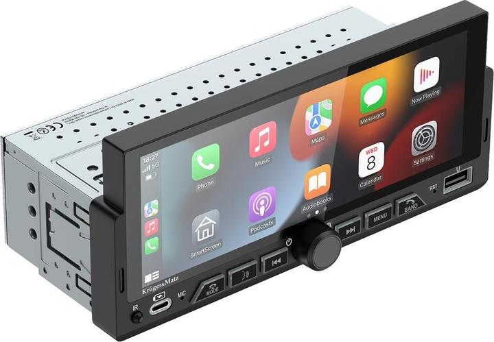 Immagine prodotto Krüger&Matz Kruger&Matz KM2017 1DIN CarPlay/AndroidAuto Autoradio (Apple Carplay, Auto Android)