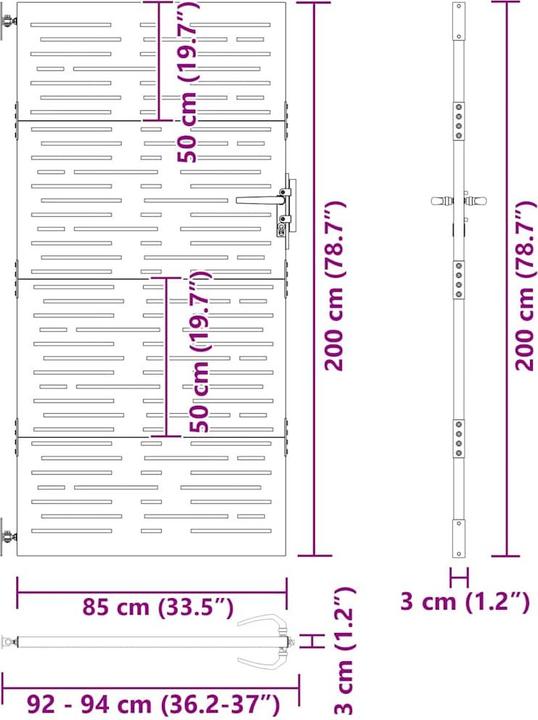 Produktbild vidaXL Gartentor