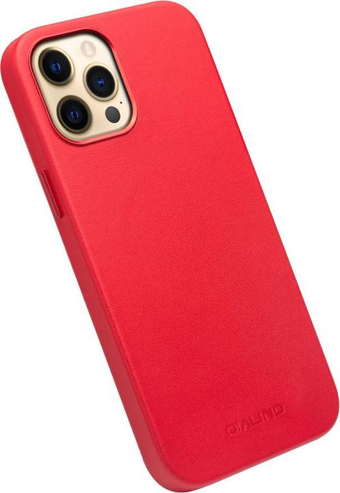 Actual product image QiAlino Coque cuir véritable (compatible MagSafe) (Apple iPhone 12 Pro Max)