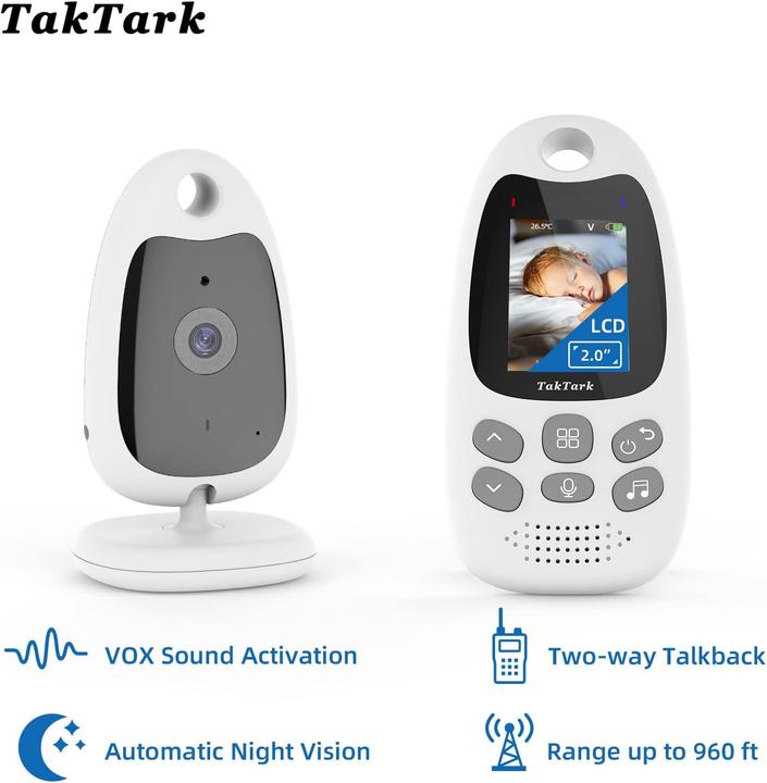Actual product image TakTark Baby Monitor with Camera 2inch (Video & Audio, 260 m)