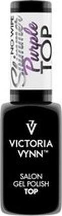 Immagine prodotto Visconti Di Modrone Victoria Vynn Top Coat Shimmer Purple Pink No Wipe 8 Ml - Smalto Gel Glitterato (Viola e rosa, Topcoat)