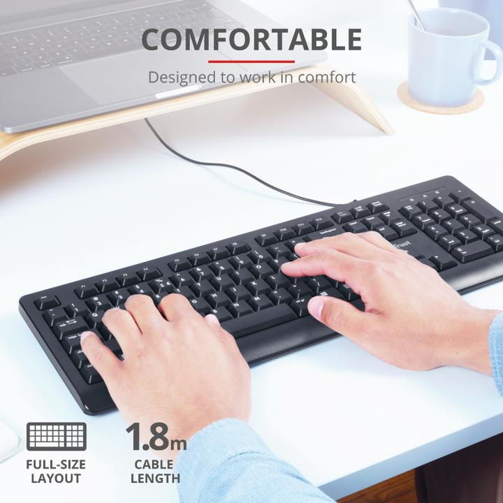 Immagine prodotto Trust Tastiera Primo USB QWERTY US English Nero (US, Cablato)