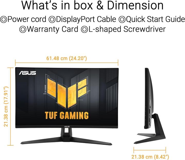 Actual product image ASUS TUF Gaming VG27UQ1A (3840 x 2160 Pixels, 27.01")