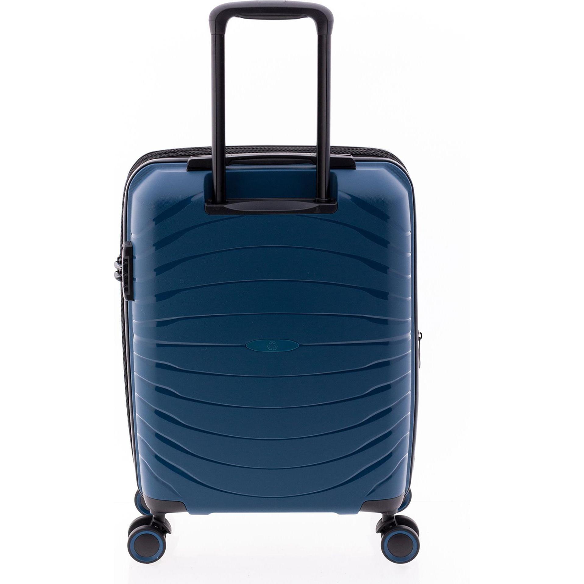 Wüsthof, Koffer, 3400 4 Rollen Kabinentrolley 55 cm mit Dehnfalte, Türkis, (36 l, Handgepäck (bis 50l))