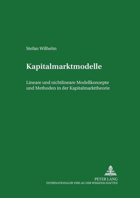 Produktbild Kapitalmarktmodelle (Deutsch, Stefan Wilhelm, 2001)