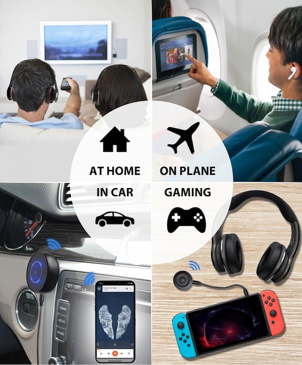 Immagine prodotto Akashi Trasmettitore Audio Senza Fili Jack / Bluetooth (Trasmettitore e ricevitore)