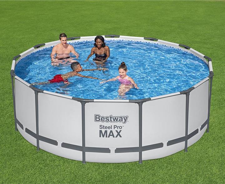 Produktbild Bestway ® Steel Pro MAX™ Frame Pool Kompl ett-Set 396 x 122 cm, rund (3960 x 1220 mm)