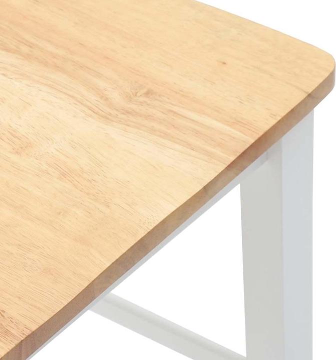 Image du produit VidaXL Tabouret de bar 2 pcs. Blanc Bois massif Hévéa