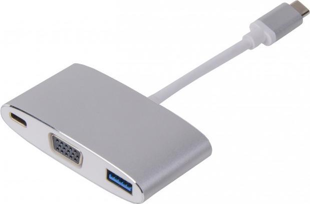 Produktbild LMP USB-C 3.1 zu VGA&USB3.0 Adapter (USB 3.0, USB Typ-C, VGA, 8 cm)