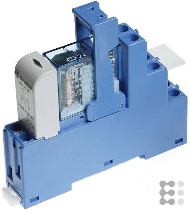 Actual product image Finder DPDT relay interface,8A 24Vdc coil