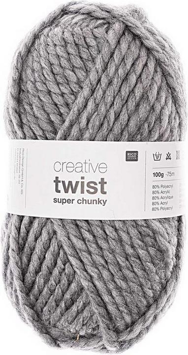 Produktbild Rico Design Wolle Creative Twist Super Chunky 100 g Dunkelgrau (75 m)