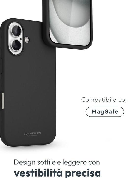 Image du produit Vonmählen Back Cover Soft Silicone iPhone 16e Black, Grundfarbe (Apple iPhone 16e)