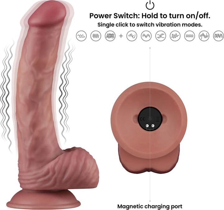 Image du produit Lovetoy Power Cock 23 cm Vibrating Dual Density