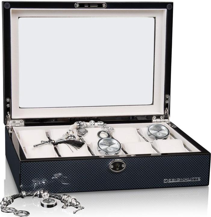 Produktbild Designhütte Uhrenbox Chicago 10 - Karbon - 70005-209