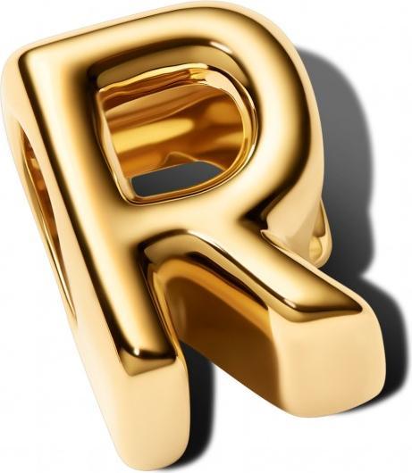 Produktbild Pandora Vergoldeter Buchstabe R-Anhänger (Vergoldet, Metall)
