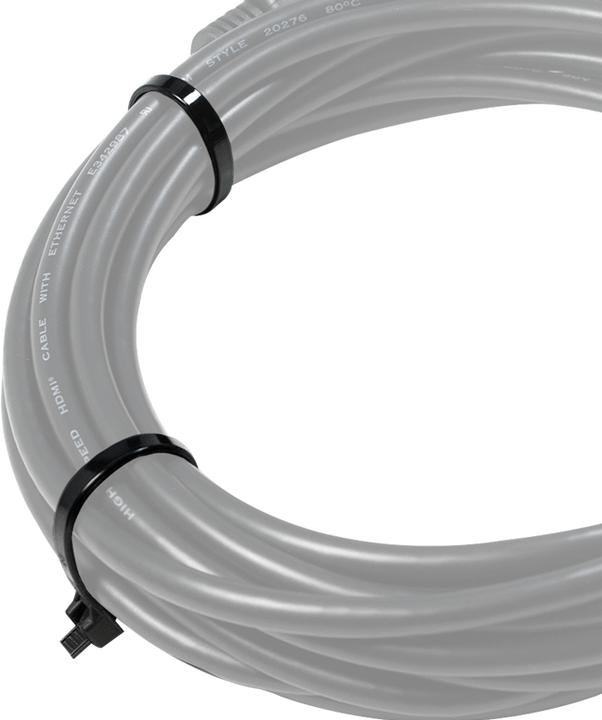 Actual product image LogiLink Cable tie 100 pieces, length: 300 mm, thickness: 3,4 mm, black (Plastic cable ties, 300 mm, 100 pcs.)