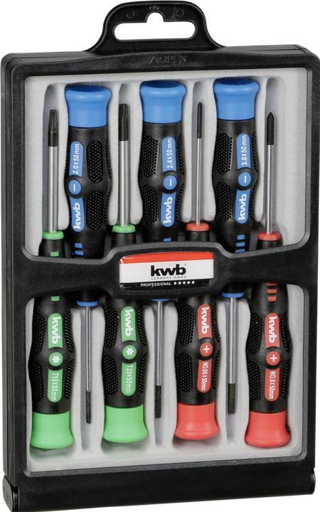 Actual product image kwb Professional precision screwdriver set 7 pcs. (Port, Torx (TX), Cross recess)