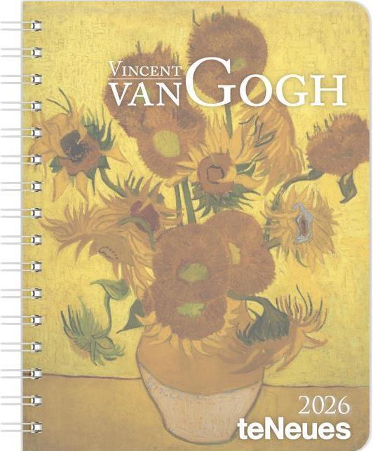 Vincent van Gogh 2026 - Diary - Buchkalender - Taschenkalender - 16,5x21,6 (Deutsch, Spanisch, Französisch, Niederländisch, Italienisch, Englisch)