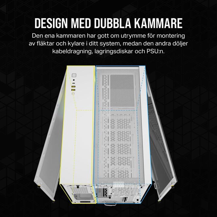 Image du produit Corsair Boîtier iCUE 2500X RGB Midi TG blanc (mATX)