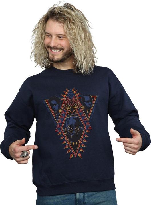 Produktbild Black Panther Tribal Heads Baumwoll Sweatshirt (M)