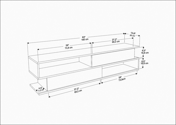 Actual product image Kalune Design Brielle (160 x 35 x 39 cm)
