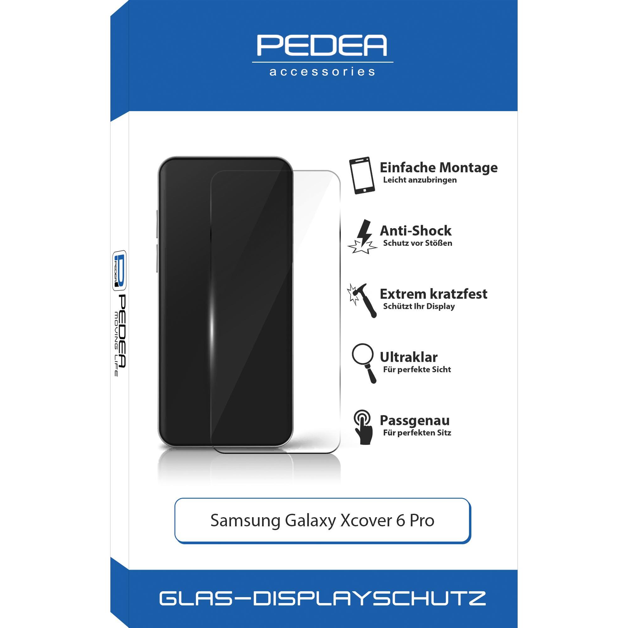 Pedea Glas Displayschutz (1 Stück, Samsung Galaxy XCover 6 Pro), Smartphone Schutzfolie, Transparent