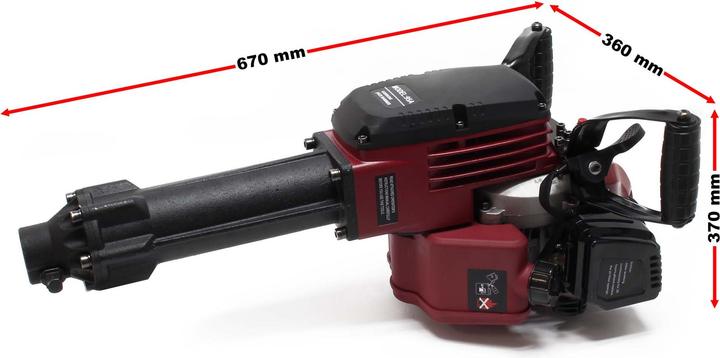 Produktbild Wiltec Abbruchhammer 2.5 PS 55J 1500 1/min Meisselhammer Stemmhammer Schlaghammer (Benzinbetrieb)