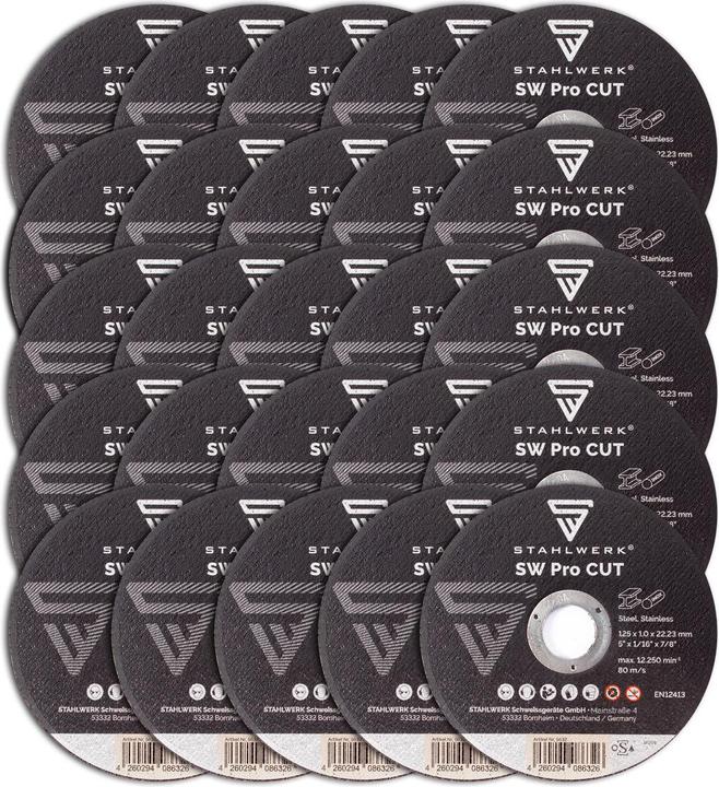 Produktbild Stahlwerk Trennscheibe SW Pro CUT 25er Set 125 x 1,0 x 22,23 mm