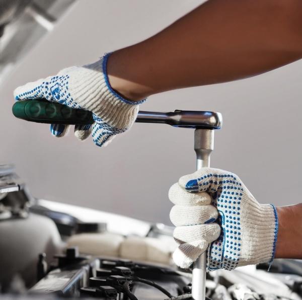 Actual product image franz mensch unisex work gloves Structa I white size M 12 pairs (M)