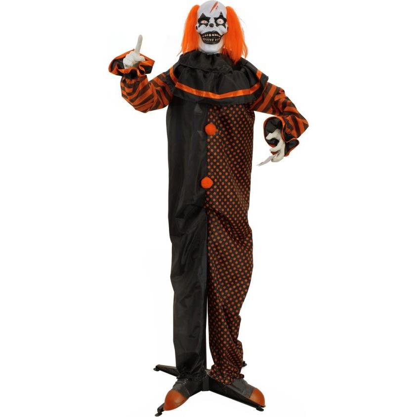 Europalms Halloween Figur Pop-Up Clown, animiert, 180cm
