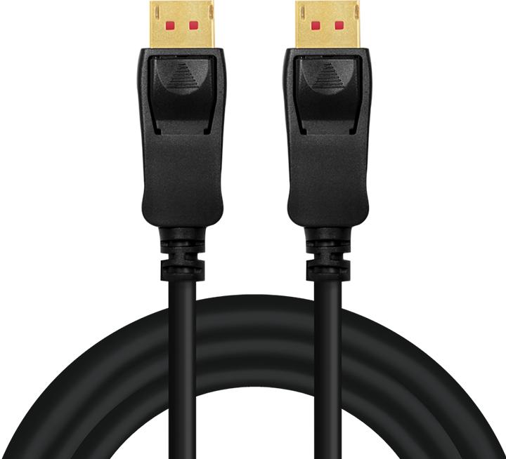 Image du produit LogiLink Câble DisplayPort, DP/M à DP/M, 8K/60 Hz, AMP, noir, 10 m (10 m, DisplayPort, 1.4)