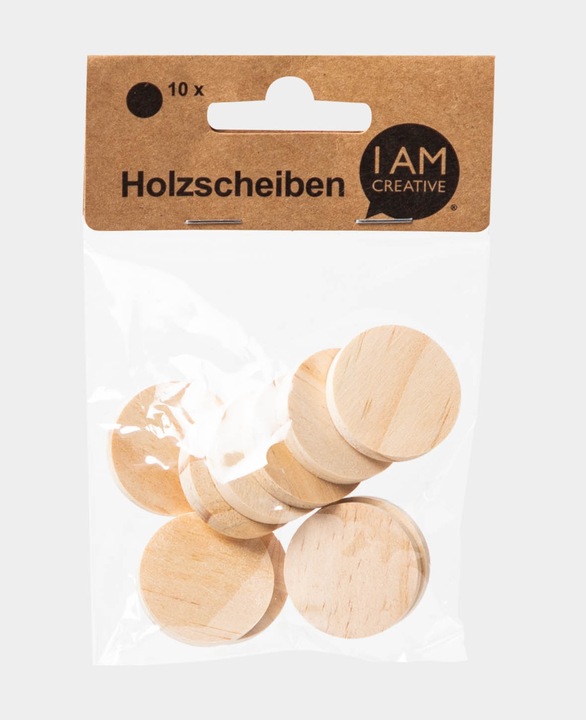 Immagine prodotto I Am Creative Dischi di legno rotondi, FSC, 10 pezzi.