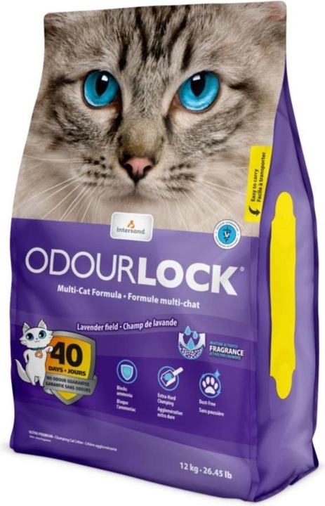 Intersand Catlitter Odour Lock Lavender 12kg - (77797921312) (Klumpend, 12 kg)